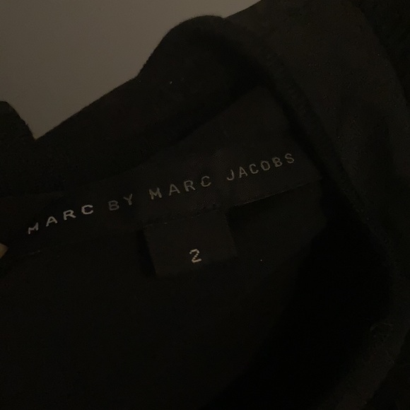 MARC BY MARC JACOBS BLACK MINI DRESS COCKTAIL DRESS JACQUARD FULL SKIRT 2 RUNWAY - Picture 9 of 12